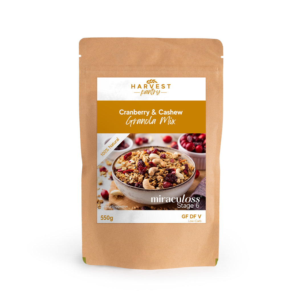 Harvest Pantry - Cranberry & Cashew Granola Mix 390g & 550g