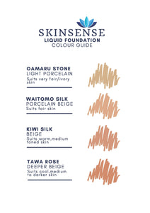 Skinsense Foundation (20ml) - Waitomo Silk (light beige, warm skin tone)